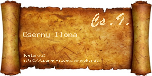 Cserny Ilona névjegykártya