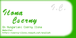 ilona cserny business card